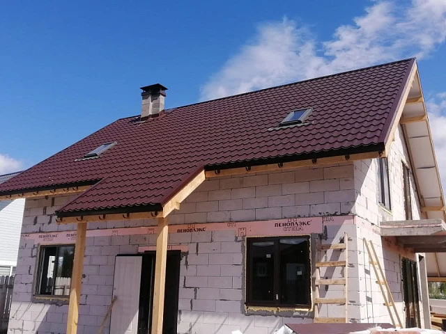 Дом 180 м2 из газобетона в поселке Кокорево